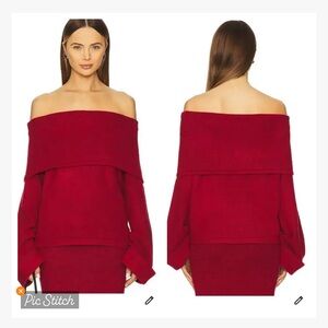 Sndy’s Quinn Off The Shoulder Jumper Red